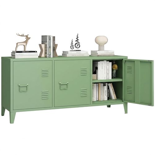 MIOCASA Metal TV Cabinet with Storage Lockers