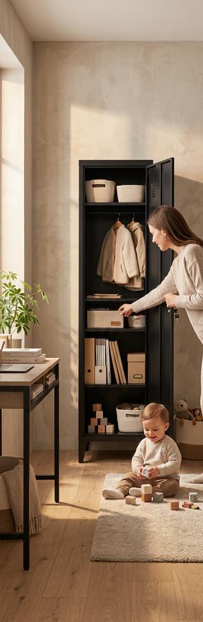 Metal Storage Cabinet in home office